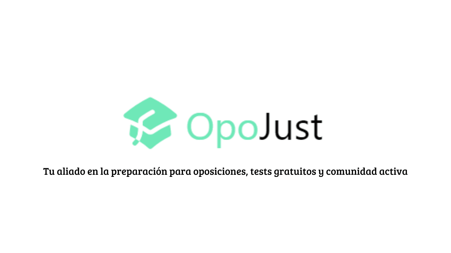 logotipo de opojust y slogan de tests gratuitos